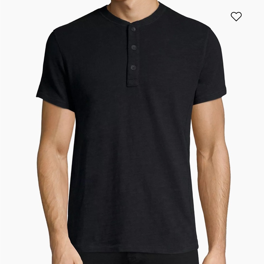 Rag & bone Heather black short sleeve Henley t-shirt in men’s size large